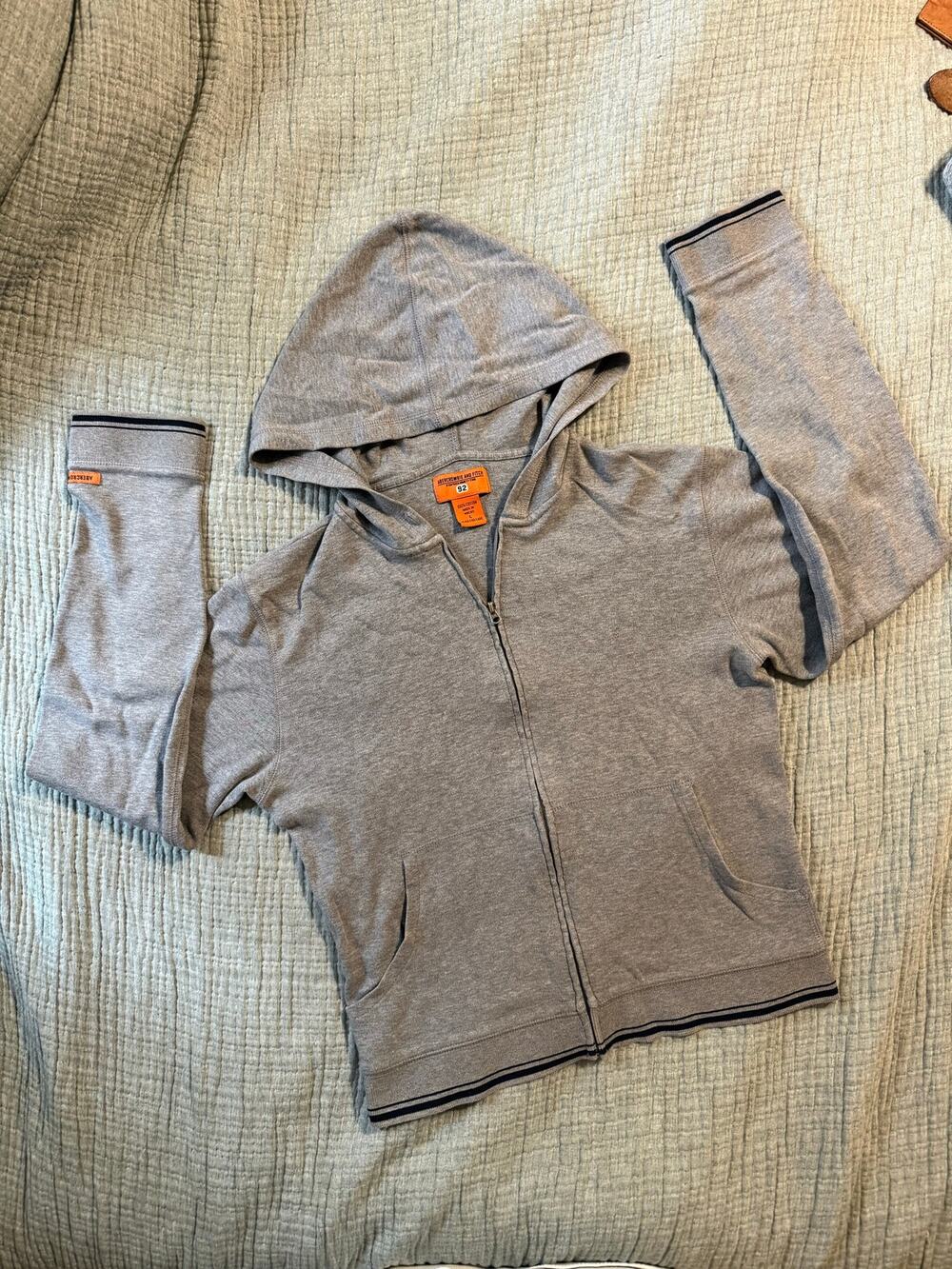 Vintage Y2K-Era Abercrombie & Fitch Gray Zip-Up Hoodie Women’s L 100% Cotton